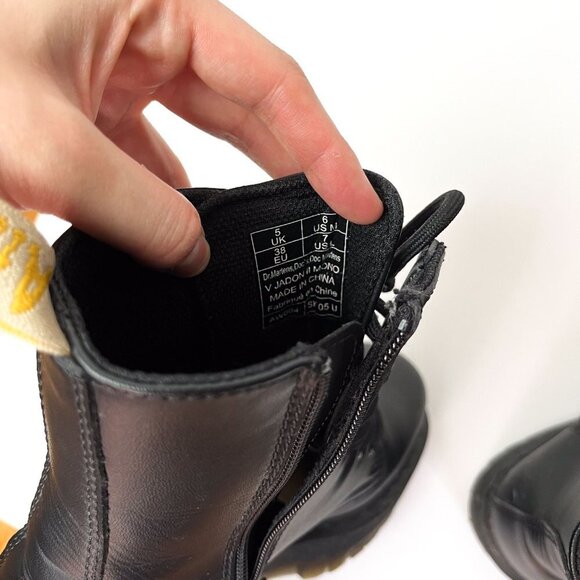 Dr. Martens Womens Size 7 Vegan Leather Jadon Mono Platform Boots Black - Picture 6 of 7